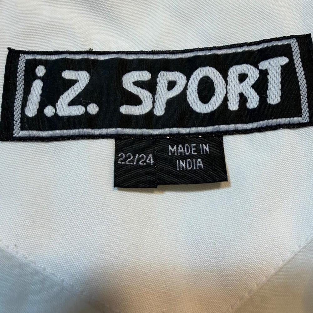 Vintage Colorblock‎ Windbreaker Jacket White Blue Retro 90s Sporty Plus Size 22 - Picture 3 of 10